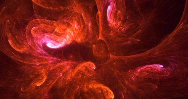 Soyut çok renkli fraktal ışık arkaplanı 3B görüntüleme