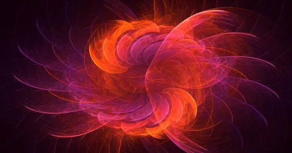 Rendering Abstract Multicolor Fractal Light Background — Stock Photo, Image