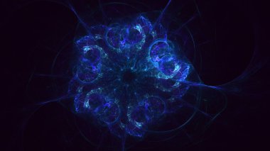 Soyut çok renkli fraktal ışık arkaplanı 3B görüntüleme