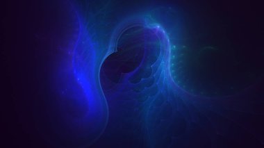 Soyut çok renkli fraktal ışık arkaplanı 3B görüntüleme