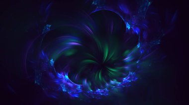 Soyut çok renkli fraktal ışık arkaplanı 3B görüntüleme