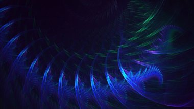 Soyut çok renkli fraktal ışık arkaplanı 3B görüntüleme