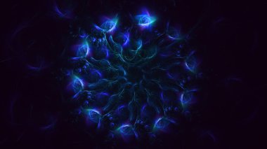 3B soyut yuvarlak ışık arkaplanı oluşturma