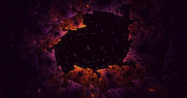 Soyut çok renkli fraktal ışık arkaplanı 3B görüntüleme