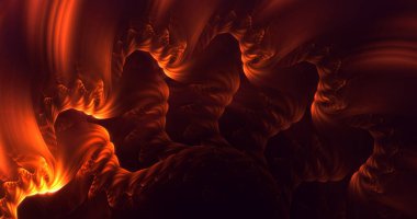 Soyut çok renkli fraktal ışık arkaplanı 3B görüntüleme