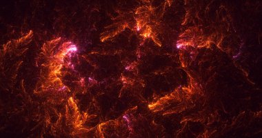 Soyut çok renkli fraktal ışık arkaplanı 3B görüntüleme