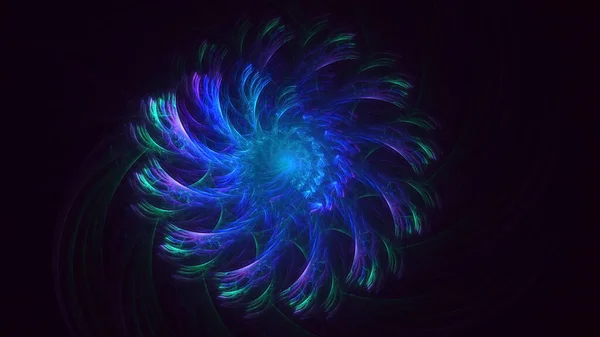 Renderização Abstrato Fundo Luz Fractal Multicolor — Fotografia de Stock