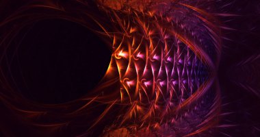 Soyut çok renkli fraktal ışık arkaplanı 3B görüntüleme