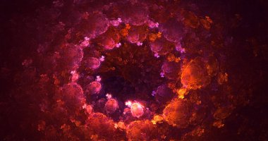 3B soyut yuvarlak ışık arkaplanı oluşturma