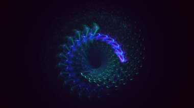 Soyut çok renkli fraktal ışık arkaplanı 3B görüntüleme