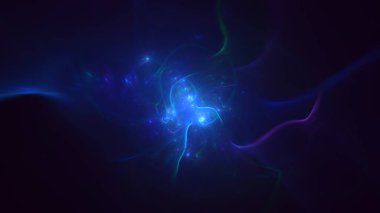 Soyut çok renkli fraktal ışık arkaplanı 3B görüntüleme