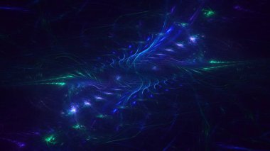 Soyut çok renkli fraktal ışık arkaplanı 3B görüntüleme