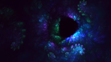 Soyut çok renkli fraktal ışık arkaplanı 3B görüntüleme