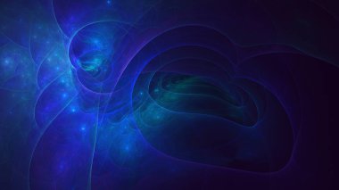 Soyut çok renkli fraktal ışık arkaplanı 3B görüntüleme
