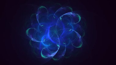 Soyut çok renkli fraktal ışık arkaplanı 3B görüntüleme