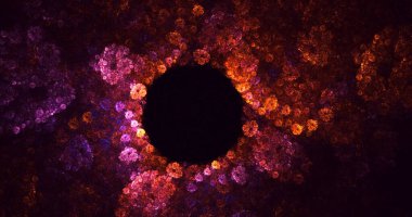 Soyut çok renkli fraktal ışık arkaplanı 3B görüntüleme