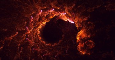 Soyut çok renkli fraktal ışık arkaplanı 3B görüntüleme