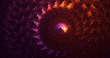 Soyut çok renkli fraktal ışık arkaplanı 3B görüntüleme