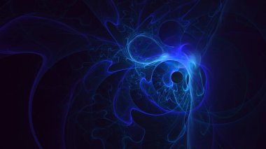 Soyut çok renkli fraktal ışık arkaplanı 3B görüntüleme