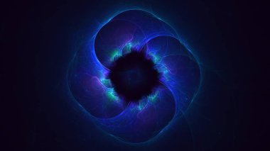 Soyut çok renkli fraktal ışık arkaplanı 3B görüntüleme