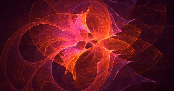 Soyut çok renkli fraktal ışık arkaplanı 3B görüntüleme