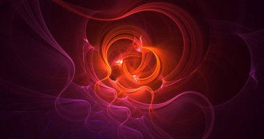 Soyut çok renkli fraktal ışık arkaplanı 3B görüntüleme