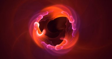 Soyut çok renkli fraktal ışık arkaplanı 3B görüntüleme