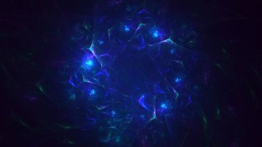 Soyut çok renkli fraktal ışık arkaplanı 3B görüntüleme