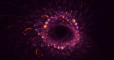 Soyut çok renkli fraktal ışık arkaplanı 3B görüntüleme