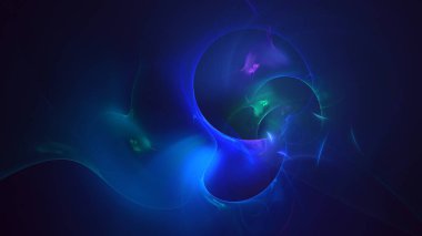 Soyut çok renkli fraktal ışık arkaplanı 3B görüntüleme