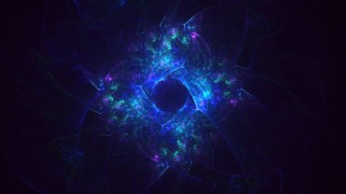 Soyut çok renkli fraktal ışık arkaplanı 3B görüntüleme