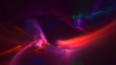 Soyut çok renkli fraktal ışık arkaplanı 3B görüntüleme