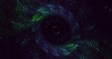 Soyut çok renkli fraktal ışık arkaplanı 3B görüntüleme