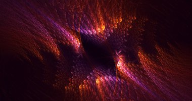 Soyut çok renkli fraktal ışık arkaplanı 3B görüntüleme