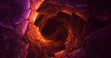 Soyut çok renkli fraktal ışık arkaplanı 3B görüntüleme