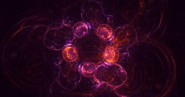 Soyut çok renkli fraktal ışık arkaplanı 3B görüntüleme