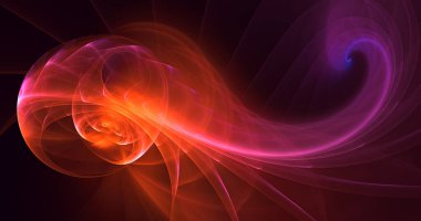 Soyut çok renkli fraktal ışık arkaplanı 3B görüntüleme