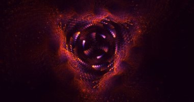 Soyut çok renkli fraktal ışık arkaplanı 3B görüntüleme