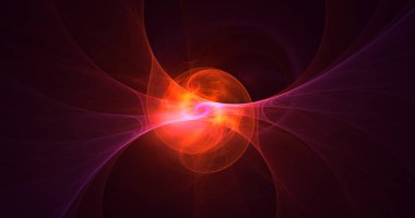 Soyut çok renkli fraktal ışık arkaplanı 3B görüntüleme