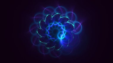 3B soyut yuvarlak ışık arkaplanı oluşturma