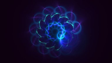 3B soyut yuvarlak ışık arkaplanı oluşturma