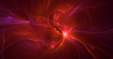 Soyut çok renkli fraktal ışık arkaplanı 3B görüntüleme