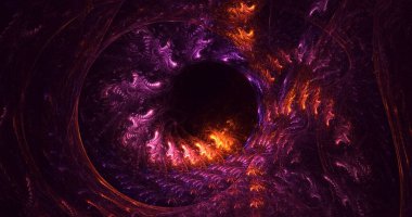 Soyut çok renkli fraktal ışık arkaplanı 3B görüntüleme