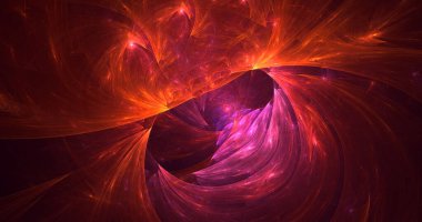 Soyut çok renkli fraktal ışık arkaplanı 3B görüntüleme