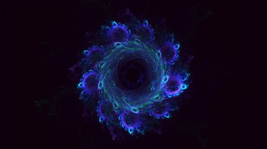 3B soyut yuvarlak ışık arkaplanı oluşturma