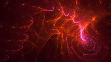 3B soyut renkli fraktal ışık arkaplanı oluşturma