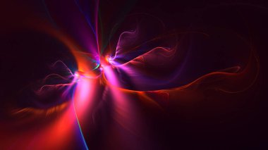 3B soyut renkli fraktal ışık arkaplanı oluşturma