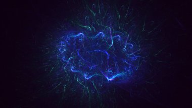 Soyut çok renkli fraktal ışık arkaplanı 3B görüntüleme