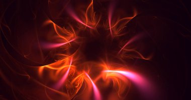 3B soyut renkli fraktal ışık arkaplanı oluşturma