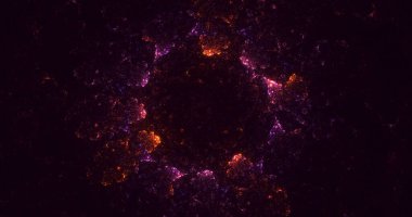 3B soyut renkli fraktal ışık arkaplanı oluşturma